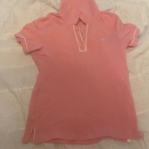 Pink Abercrombie & Fitch polo shirt